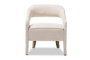 Halden Beige Fabric Upholstered Lounge Chair Baxton