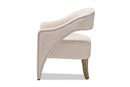 Halden Beige Fabric Upholstered Lounge Chair Baxton