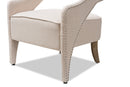 Halden Beige Fabric Upholstered Lounge Chair Baxton