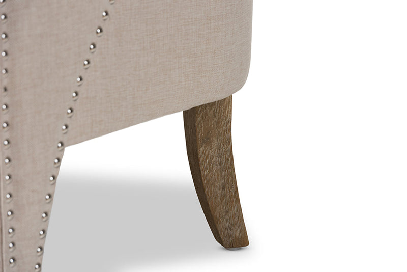 Halden Beige Fabric Upholstered Lounge Chair Baxton