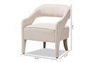 Halden Beige Fabric Upholstered Lounge Chair Baxton