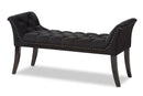 Gardwin Luxe and Black Velvet Upholstered Bench Baxton