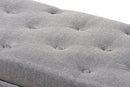 Rocco Gray Fabric Upholstered Storage Ottoman Baxton