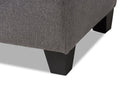 Rocco Gray Fabric Upholstered Storage Ottoman Baxton