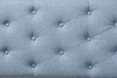 Rocco Light Blue Fabric Upholstered Storage Ottoman Baxton
