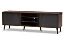 Gresham Brown and Dark Gray Finished TV Stand Baxton