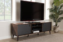 Gresham Brown and Dark Gray Finished TV Stand Baxton