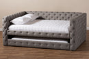 Cacaban Gray Fabric Upholstered Queen Size Daybed w/Trundle Baxton