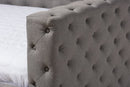Cacaban Gray Fabric Upholstered Queen Size Daybed w/Trundle Baxton