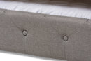 Cacaban Gray Fabric Upholstered Queen Size Daybed w/Trundle Baxton