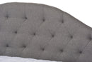 Reed Gray Fabric Upholstered Full Size Daybed Baxton