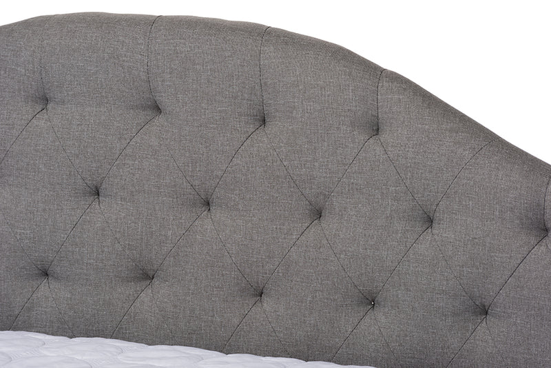 Reed Modern and Contemporary Gray Fabric Upholstered Full Size Daybed