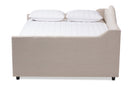 Reed Light Beige Fabric Upholstered Full Size Daybed Baxton