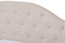 Reed Light Beige Fabric Upholstered Full Size Daybed Baxton