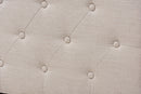 Amy Light Beige Fabric Upholstered Queen Size Daybed Baxton