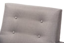Maddock Gray Fabric Upholstered Walnut Wood Lounge Chair Baxton