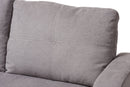 Linna Light Gray Fabric Upholstered Sectional Sofa Baxton