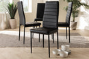 Thalia Black Faux Leather Upholstered Dining Chair (Set of 4) Baxton