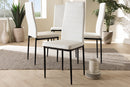 Thalia White Faux Leather Upholstered Dining Chair (Set of 4) Baxton