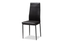Gabriela Black Faux Leather Upholstered Dining Chair (Set of 4) Baxton