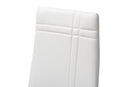 Gabriela White Faux Leather Upholstered Dining Chair (Set of 4) Baxton