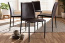 Takeo Brown Faux Leather Upholstered Dining Chair (Set of 4) Baxton