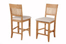 Cassidy Set of 2 Pub Chairs, Antique Natural Alpine