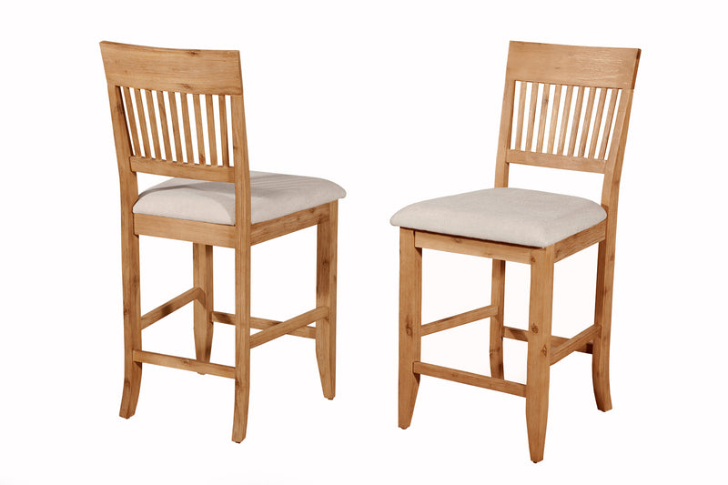 Cassidy Set of 2 Pub Chairs, Antique Natural