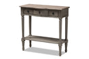Orchard Gray Finished 1-Drawer Wood Console Table Baxton