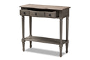Orchard Gray Finished 1-Drawer Wood Console Table Baxton