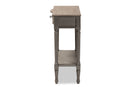 Orchard Gray Finished 1-Drawer Wood Console Table Baxton