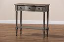 Orchard Gray Finished 1-Drawer Wood Console Table Baxton