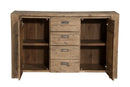 Brayden 4 Drawers & 2 Doors Sideboard, Antique Natural Alpine