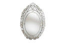 Hevea Silver Finished Venetian Style Accent Wall Mirror Baxton
