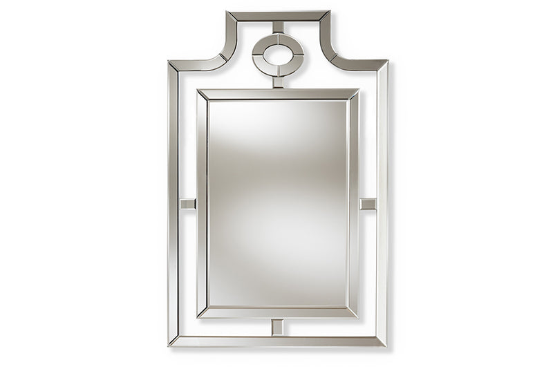 Jetsam Modern and Contemporary Silver Finished Pagoda Wall Accent Mirror