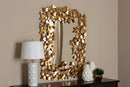 Eliava Antique Gold Finished Butterfly Accent Wall Mirror Baxton