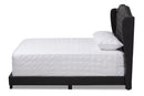 Joana Charcoal Gray Fabric Upholstered Queen Size Bed Baxton