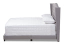 Ercilia Gray Fabric Upholstered Queen Size Bed Baxton