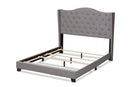 Ercilia Gray Fabric Upholstered Queen Size Bed Baxton