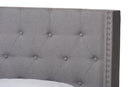 Linda Light Gray Fabric Upholstered Queen Size Bed Baxton