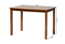 Cariel Modern Walnut Brown 43-Inch Dining Table Baxton