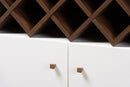 Inicio White and Walnut Wine Cabinet Baxton