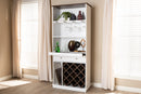 Mia White and Walnut Wine Cabinet Baxton