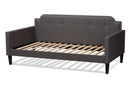 Marisse Gray Fabric Upholstered Twin Size Sofa Daybed Baxton
