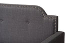 Marisse Gray Fabric Upholstered Twin Size Sofa Daybed Baxton