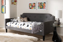 Marisse Gray Fabric Upholstered Twin Size Sofa Daybed Baxton