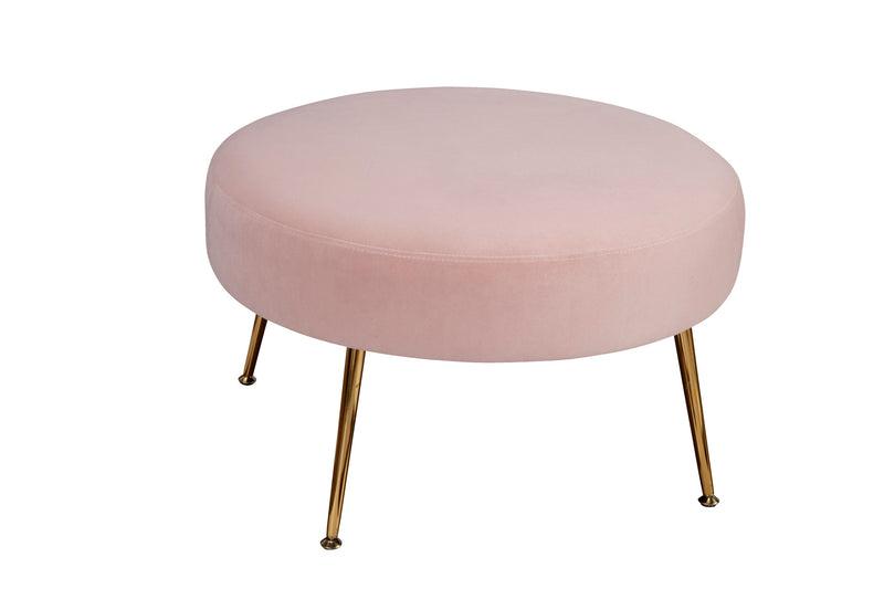 Zephyr Footstool, Pink Alpine