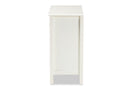 Walid White and Glass Kitchen Storage Cabinet Baxton