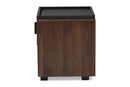 Keagan Two-Tone Gray and Walnut 1-Drawer Nightstand Baxton