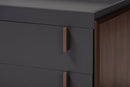Keagan Two-Tone Gray and Walnut 2-Drawer TV Stand Baxton